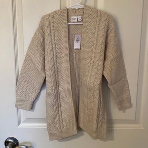 GAP kids oatmeal open front cardigan BNWT